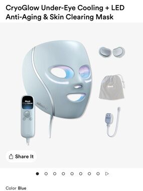 Shark CryoGlow Blue LED Cooling Under-Eye & Facial Mask